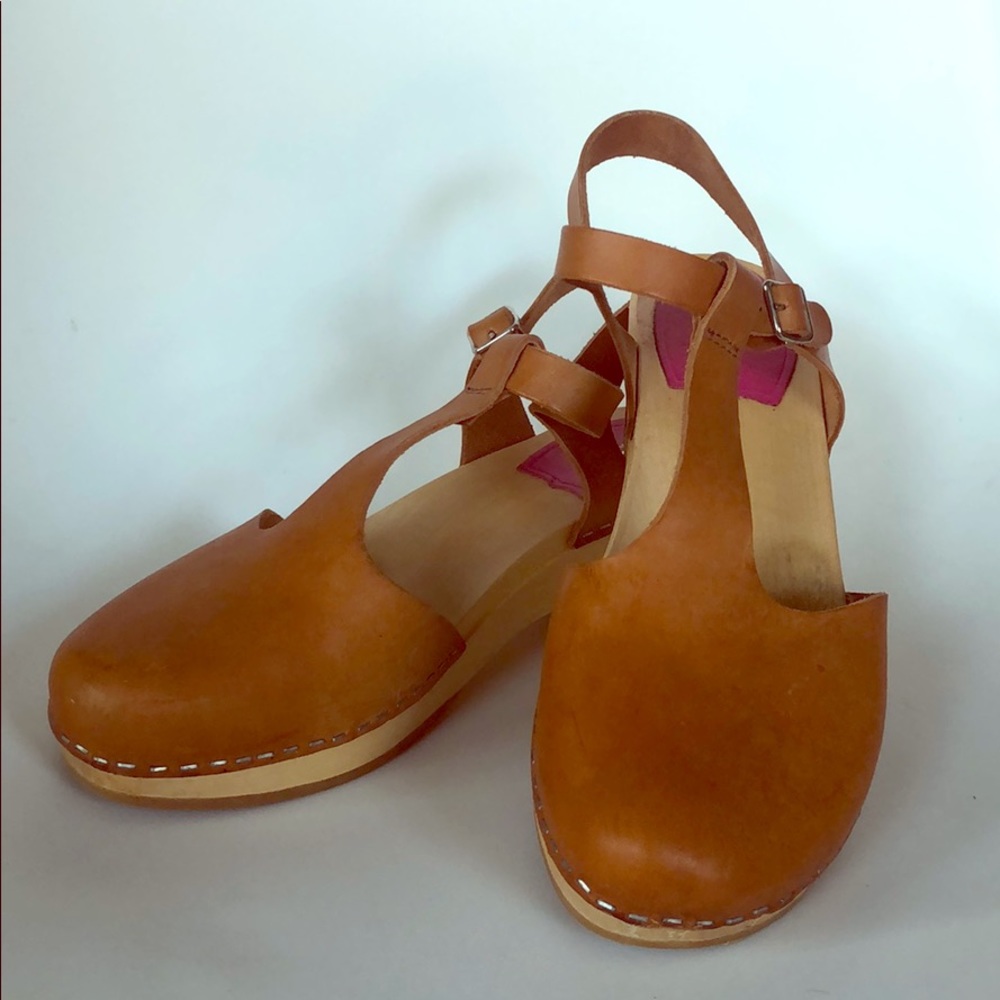 Swedish Hasbeens T Strap Clog